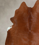 Solid Brown Cowhide Rug #A44522