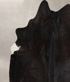 Solid Black Cowhide Rug #A44527