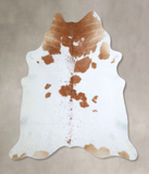 Brown and White Cowhide Rug #A44538