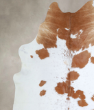 Brown and White Cowhide Rug #A44538