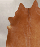 Solid Brown Cowhide Rug #A44551