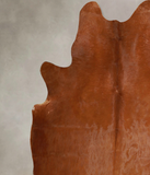 Solid Brown Cowhide Rug #A44573