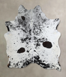 Salt and Pepper Black Cowhide Rug #A44592
