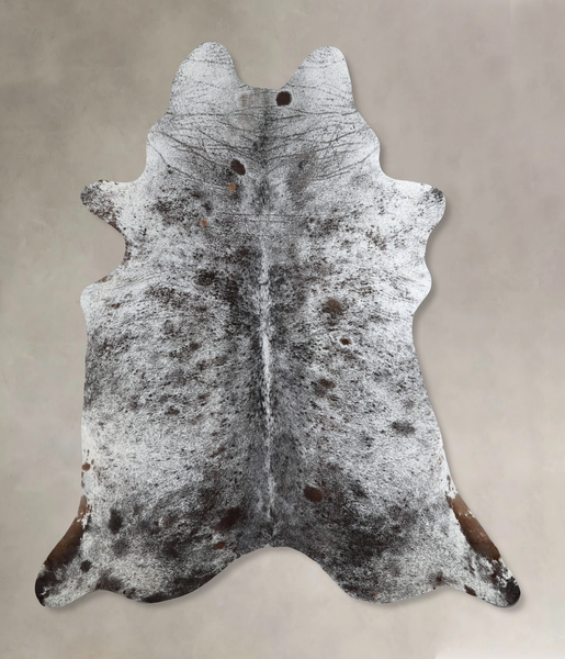 Salt and Pepper Black Cowhide Rug #A44595