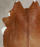 Solid Brown Cowhide Rug #A44607