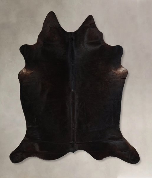 Solid Black Cowhide Rug #A44654