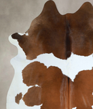 Brown and White Cowhide Rug #A44660