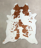 Brown and White Cowhide Rug #A44661