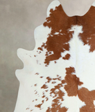 Brown and White Cowhide Rug #A44661