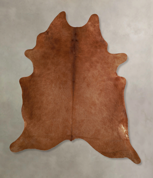 Solid Brown Cowhide Rug #A44662