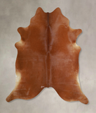 Solid Brown Cowhide Rug #A44665
