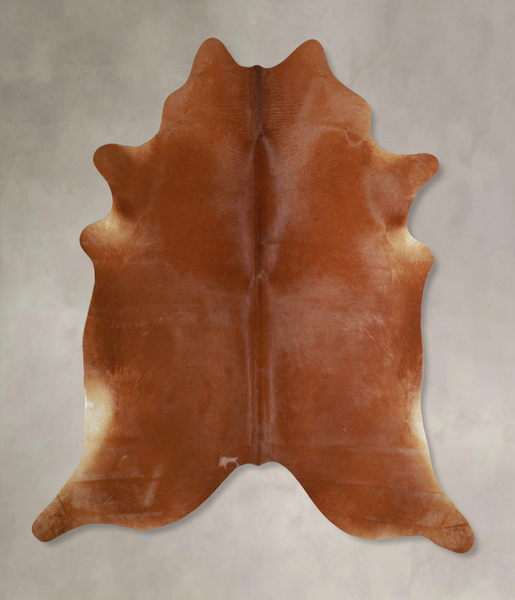 Solid Brown Cowhide Rug #A44665