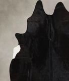 Solid Black Cowhide Rug #A44712