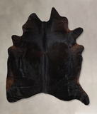 Solid Black Cowhide Rug #A44714