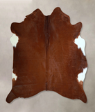 Solid Brown Cowhide Rug #A44715