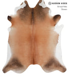 Brown with Red Cowhide Rug #A4472