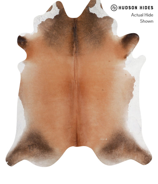 Brown with Red Cowhide Rug #A4472