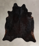 Solid Black Cowhide Rug #A44722