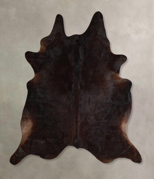 Solid Black Cowhide Rug #A44723