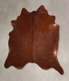 Solid Brown Cowhide Rug #A44733