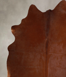 Solid Brown Cowhide Rug #A44733