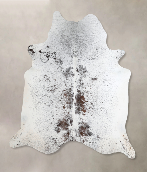 Salt and Pepper Black Cowhide Rug #A44806