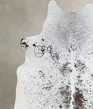 Salt and Pepper Black Cowhide Rug #A44806
