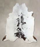 Salt and Pepper Black Cowhide Rug #A44808