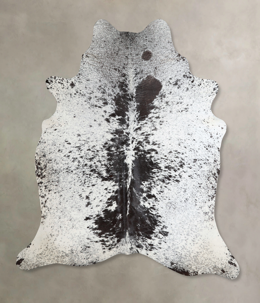 Salt and Pepper Black Cowhide Rug #A44813