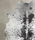 Salt and Pepper Black Cowhide Rug #A44813