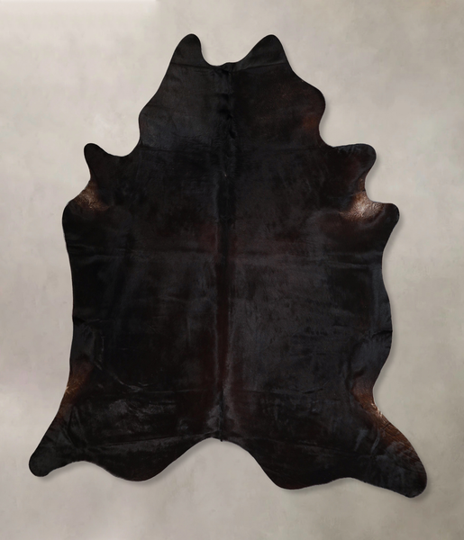 Solid Black Cowhide Rug #A44822