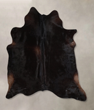 Solid Black Cowhide Rug #A44834