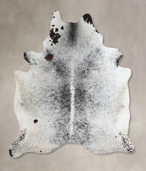 Salt and Pepper Black Cowhide Rug #A44854