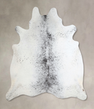 Salt and Pepper Black Cowhide Rug #A44856