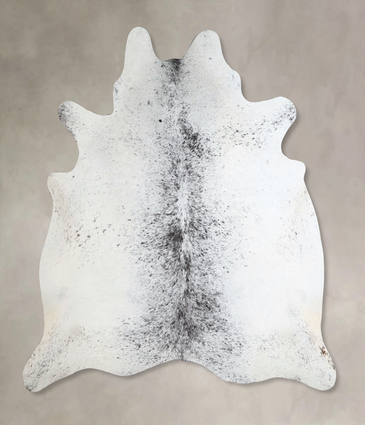 Salt and Pepper Black Cowhide Rug #A44856