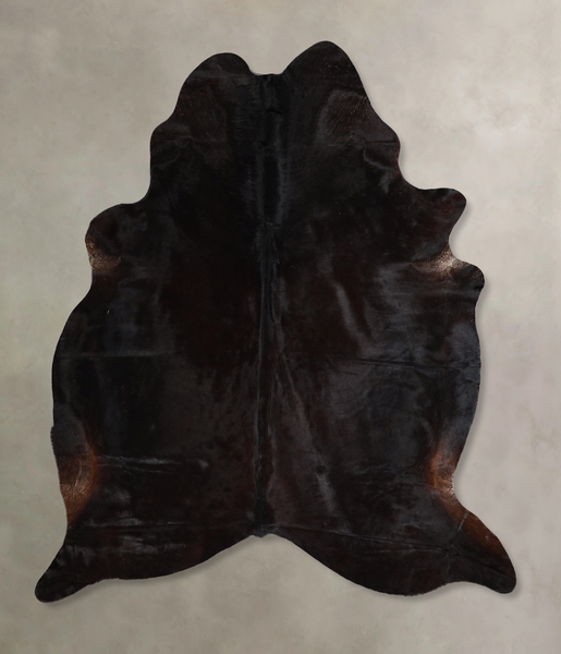 Solid Black Cowhide Rug #A44869