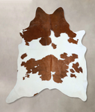 Brown and White Cowhide Rug #A44906