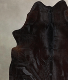 Solid Black Cowhide Rug #A45031