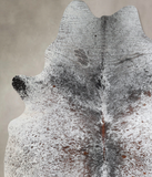 Salt and Pepper Black Cowhide Rug #A45040