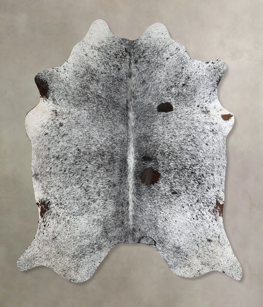 Salt and Pepper Black Cowhide Rug #A45049