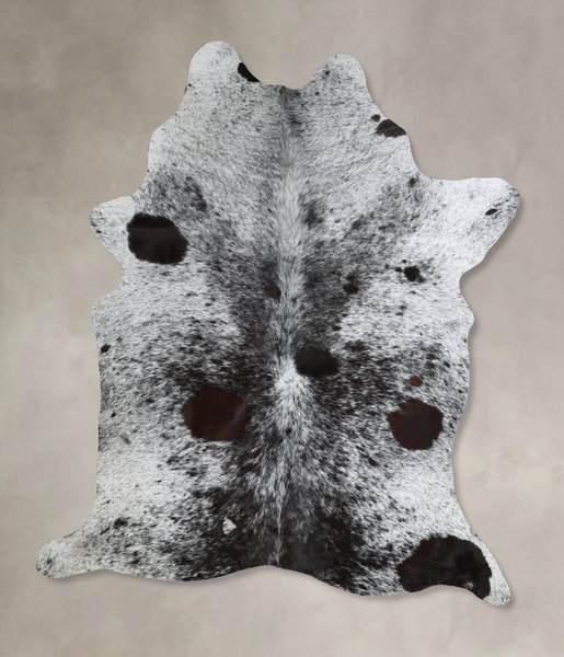 Salt and Pepper Black Cowhide Rug #A45064