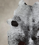 Salt and Pepper Black Cowhide Rug #A45064