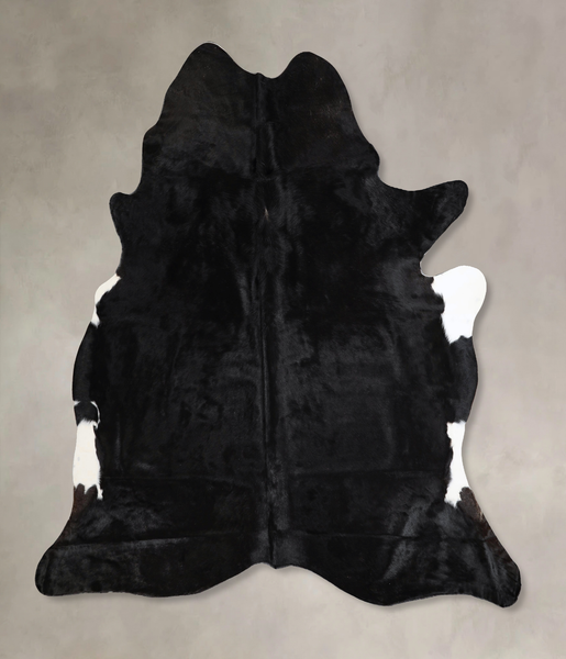 Solid Black Cowhide Rug #A45073