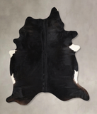 Solid Black Cowhide Rug #A45074