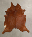 Solid Brown Cowhide Rug #A45100
