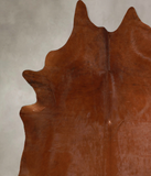 Solid Brown Cowhide Rug #A45100