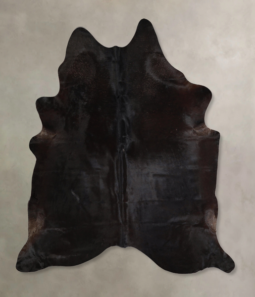 Solid Black Cowhide Rug #A45116