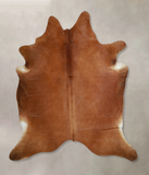 Solid Brown Cowhide Rug #A45153