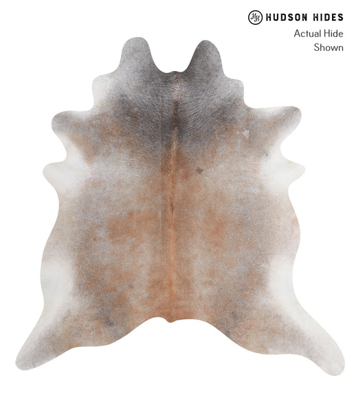Grey with Beige Cowhide Rug #A4521
