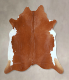 Brown and White Regular Cowhide Rug #A45245